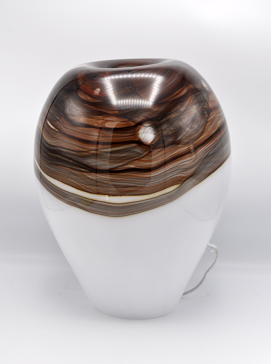 Loranto + Earth, lamp wit-bruin-grijs, 1x deuk